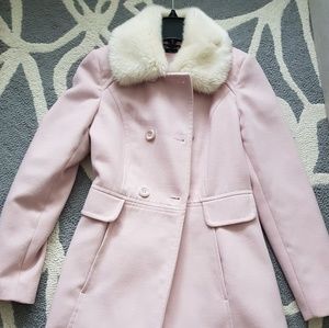 Miss Selfridge Pink double breasted coat